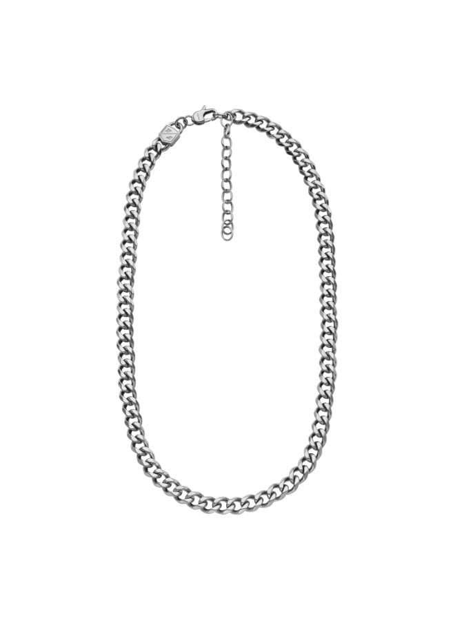 FOSSIL Jf04614040: Elegant Stainless Steel Men's Chain Necklace - Image 1