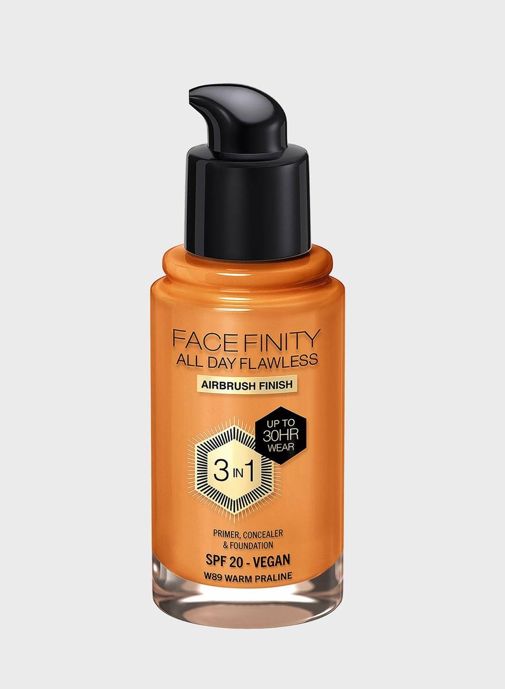 Max Factor Facefinity Flawless Finish Foundation - W89 Warm Praline, 30ml - Image 1