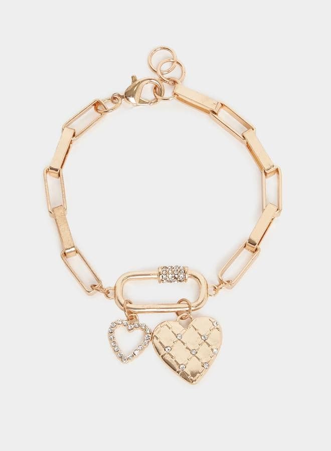 Elegant Styli Heart Drop Bracelet - A Touch of Romance - Image 1
