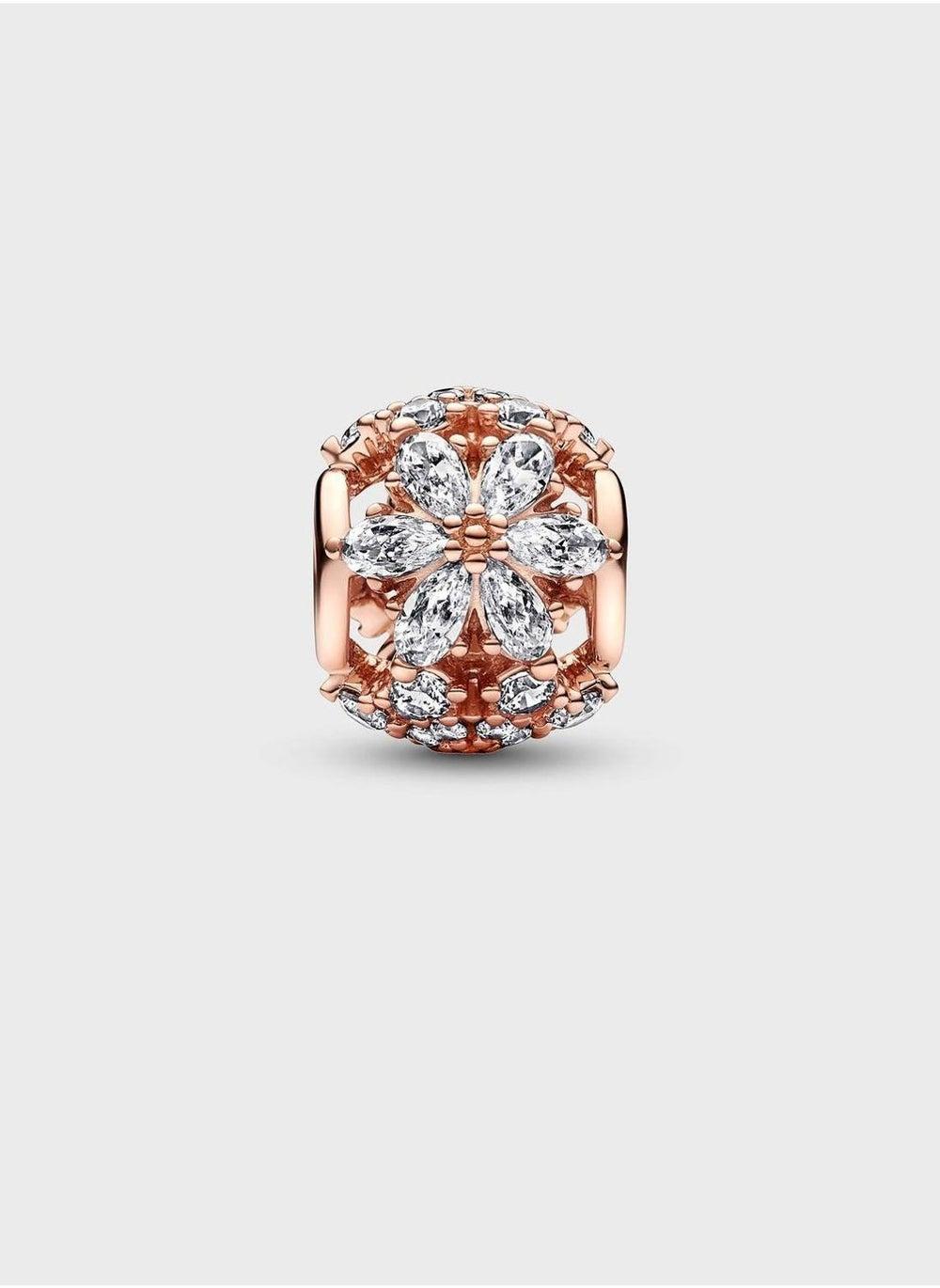 PANDORA Sparkling Herbarium Elegance Charm – 14k Rose Gold-Plated - Image 1