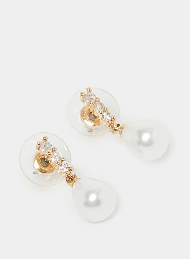 Styli Faux Pearl Drop Earrings – Luxurious Allure - Image 1