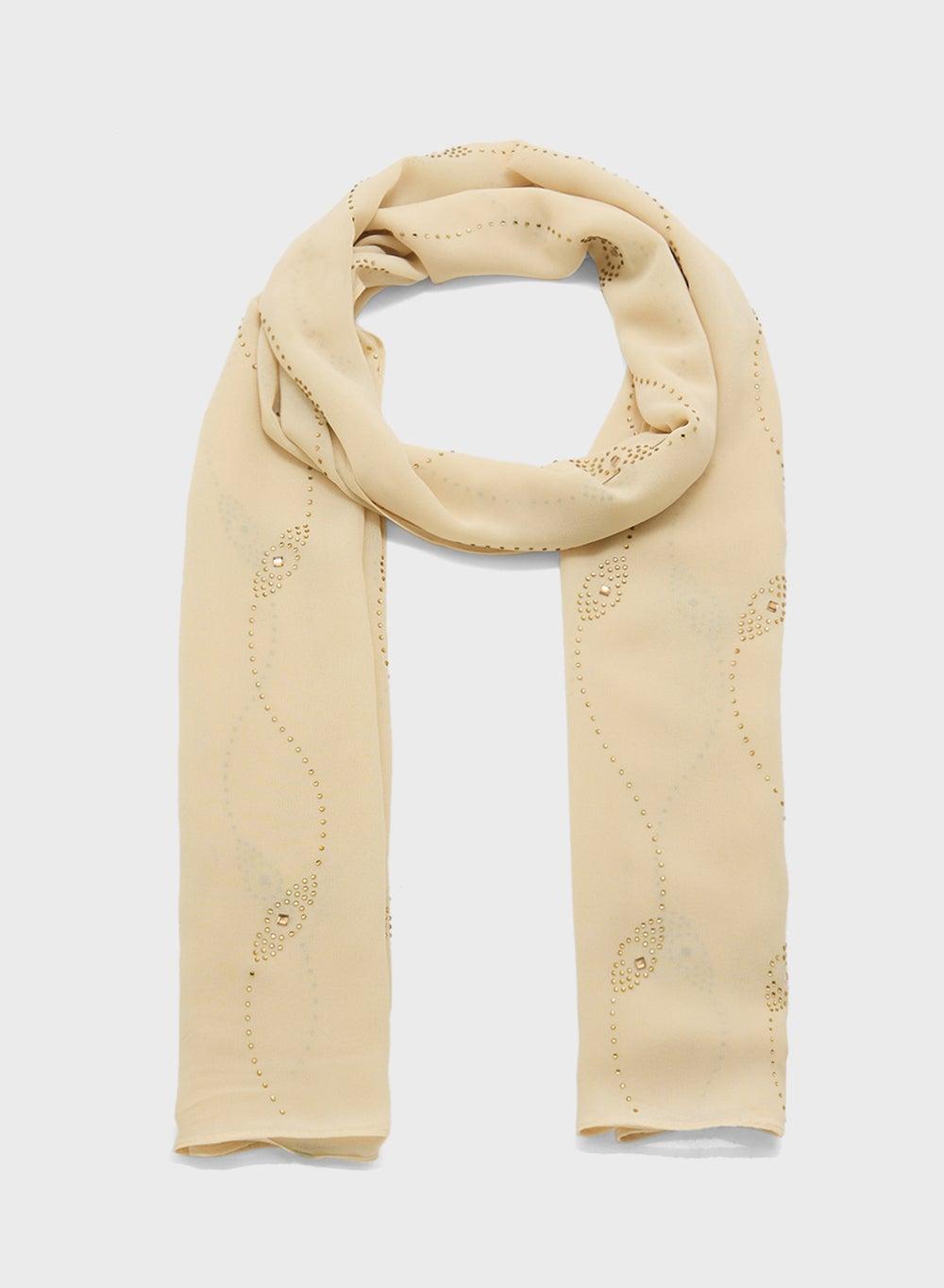 Khizana Embellished Wavy Long Hijab Scarf - Elegance Redefined - Image 1