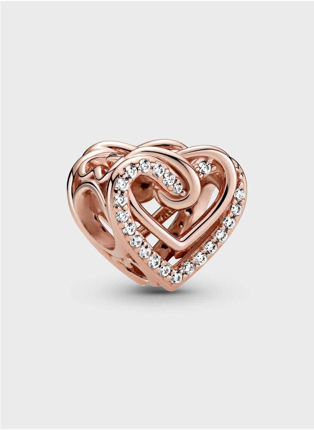 PANDORA Sparkling Entwined Hearts Women's Charm - Image 1