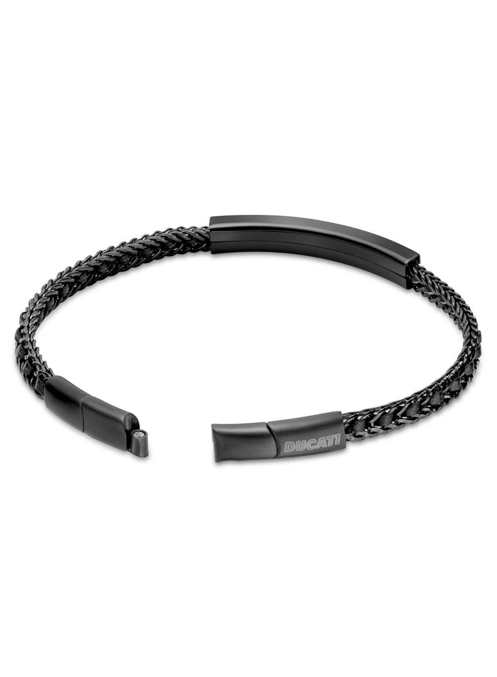 Ducati Corse Catena: Minimalist Leather & Steel Bracelet - Image 1