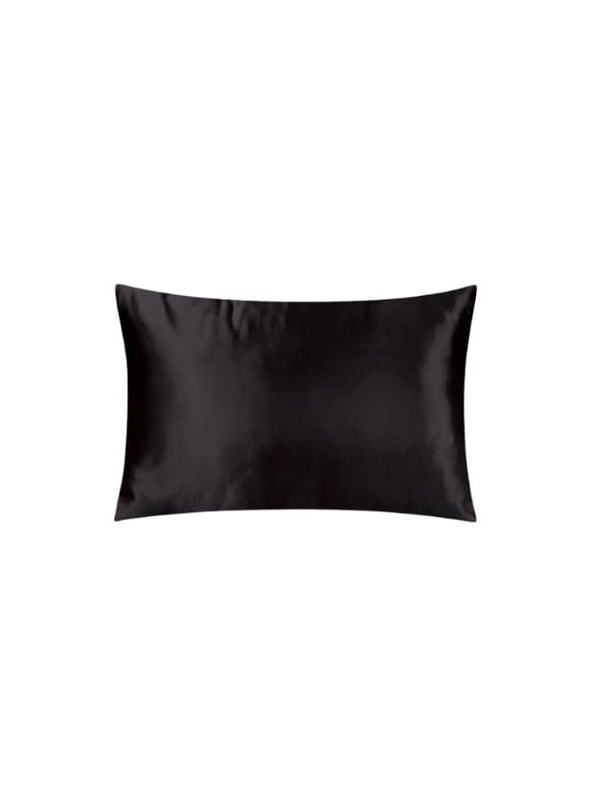 Luxurious Black Satin Pillowcase - Queen Size - Image 1