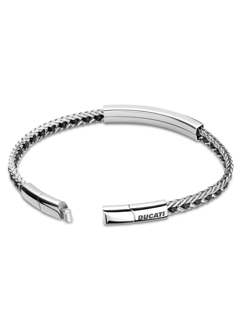 Ducati Corse Catena 210mm Men's Black & Silver Bracelet - Image 1