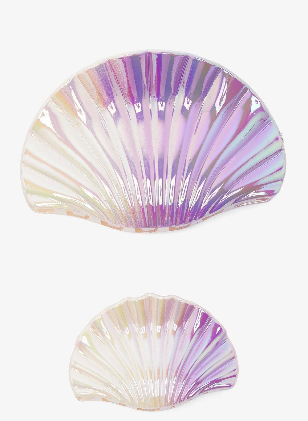 Pastel Sea Shell Hair Claw Duo - Style A051 in Pink - Image 1
