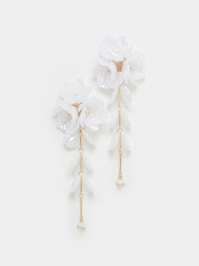 Elegant Styli Floral Drop Earrings for Women - Image 1