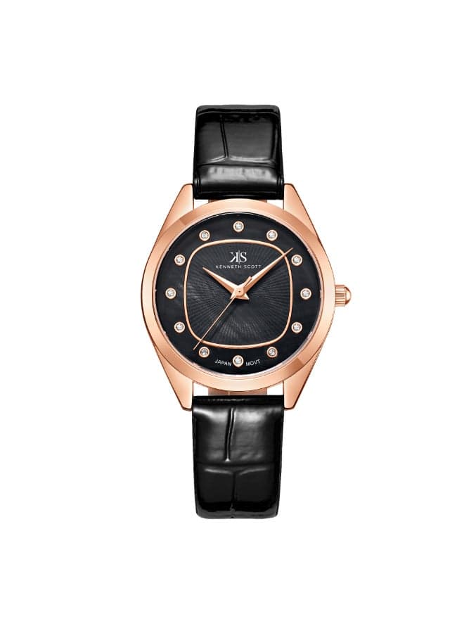 KENNETH SCOTT K24508-RLBB Elegant Rose Gold Women's Watch - Image 1