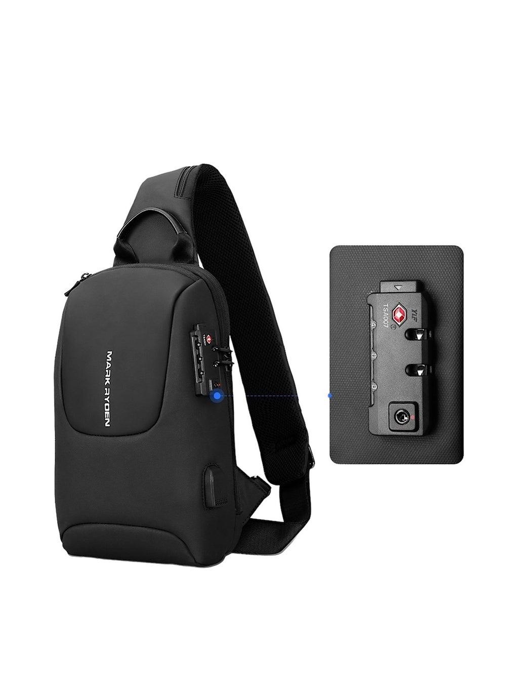 MARK RYDEN Sleek Anti-theft Men's Shoulder Bag with USB Port - Image 1