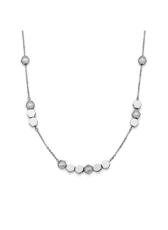 OLIVIA BURTON Petite Honeycomb Elegance Necklace in Silver - Image 1