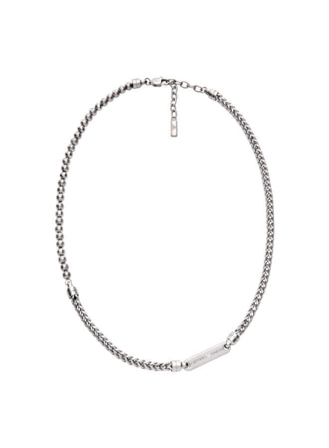 EMPORIO ARMANI Egs3182040: Sleek Stainless Steel ID Necklace - Image 1