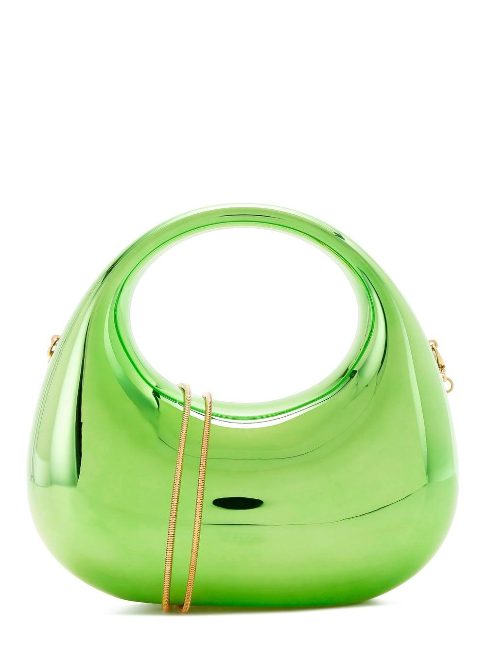 London Rag Metallic Green Mini Crescent Clutch for Women - Image 1