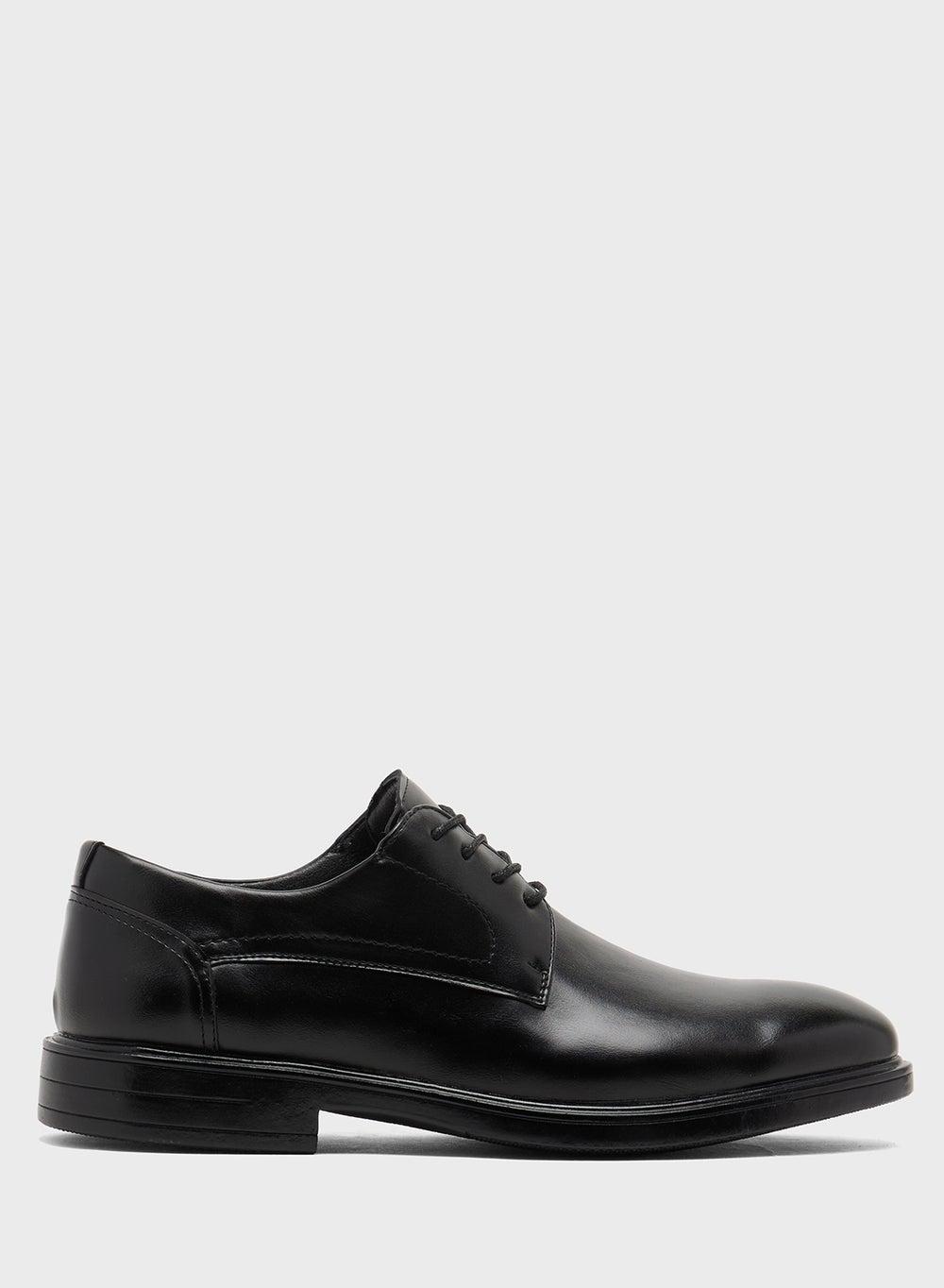 R010 Classic Black Formal Lace-Up Shoes - Image 1