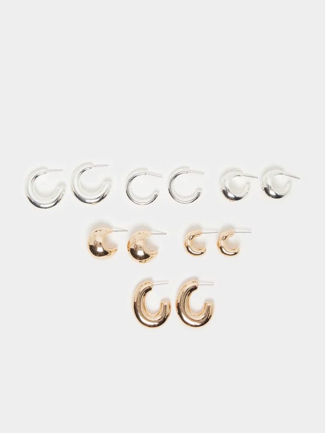 Styli Chic Collection - Set of 6 Assorted Women's Earrings - Image 1