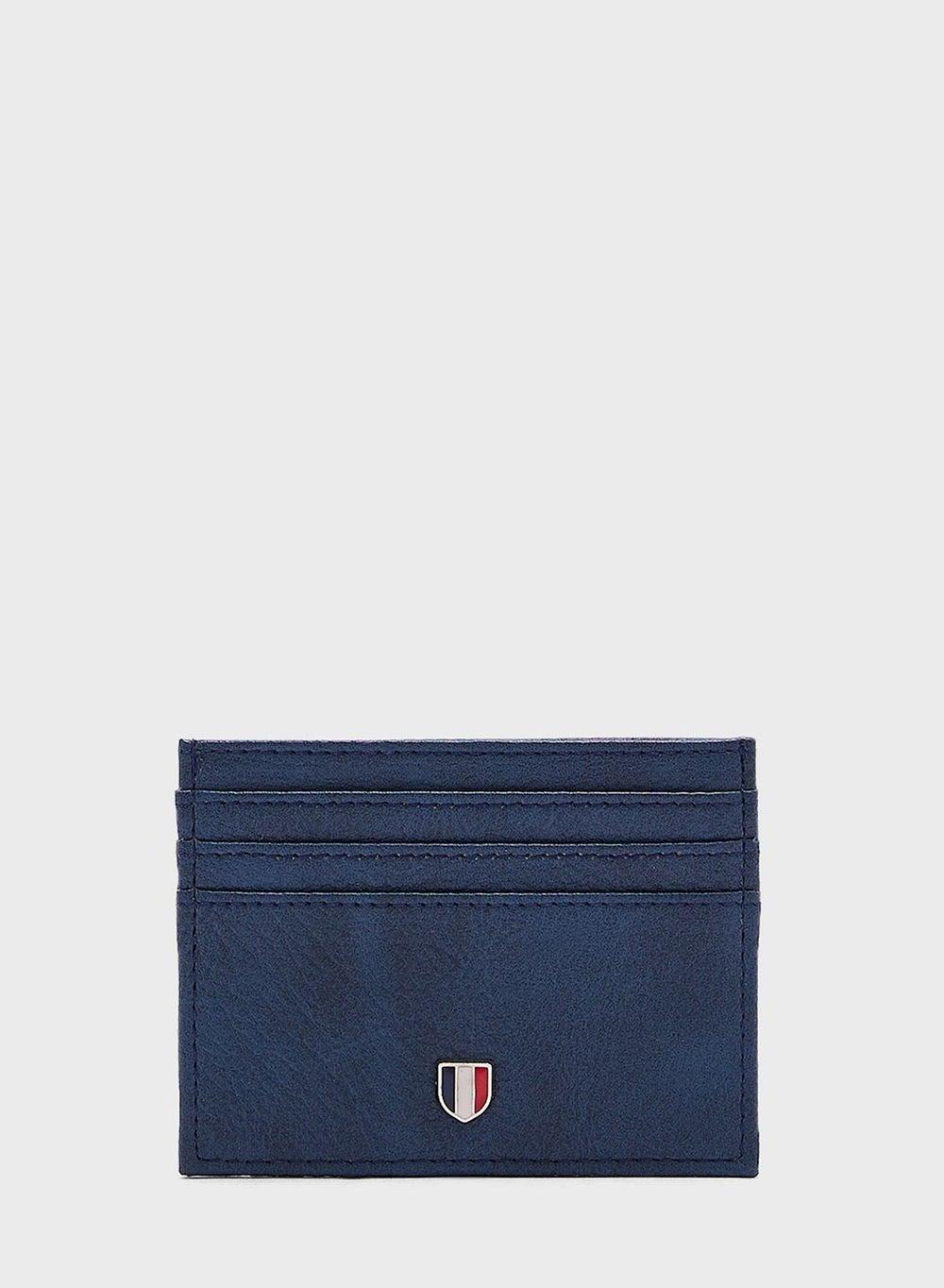 Robert Wood Men's Trim Detail Leather-Feel Card Holder - Image 1