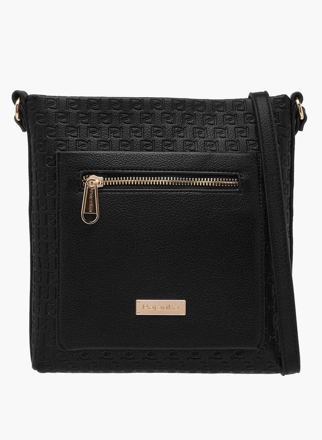 Paprika Women's Monogram Embossed Crossbody Elegance - Image 1