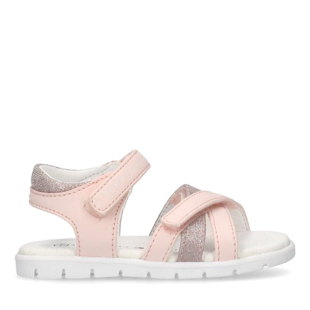 T1A2 33773 0273302 Elegant Kids Pink Velcro Sandals - Image 1