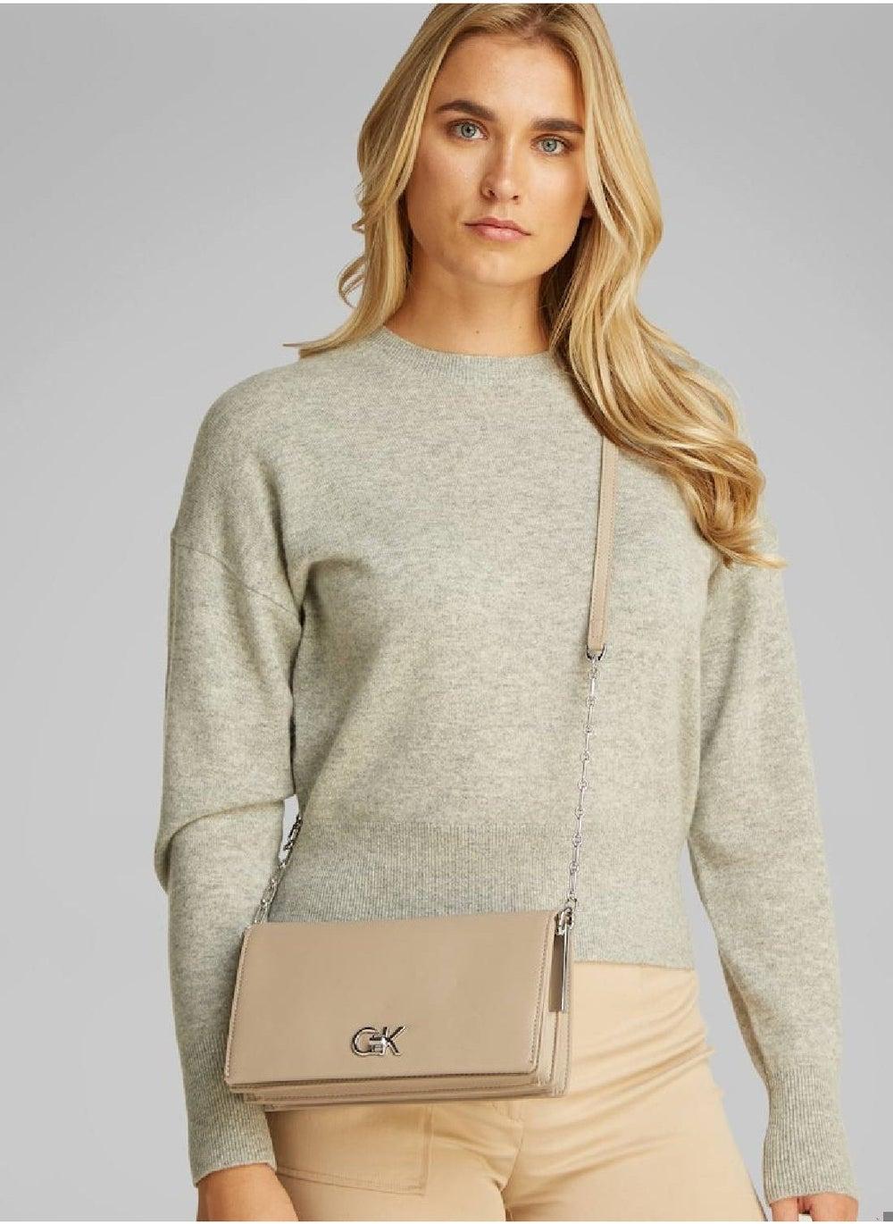 CALVIN KLEIN Beige Elegance Crossbody Wallet for Women - Image 1