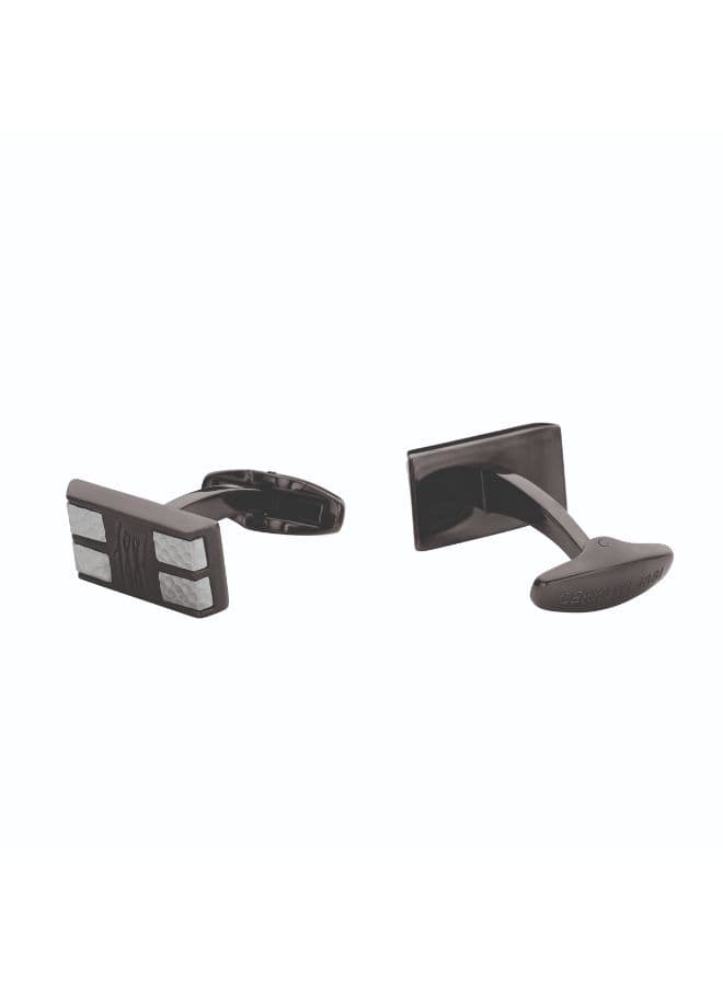 CERRUTI 1881 Trapezoid Grey & Stainless Steel Cufflinks - Image 1