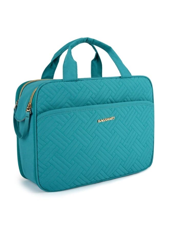 BAGSMART Teal Elegance - Water-Resistant Makeup Organizer - Image 1