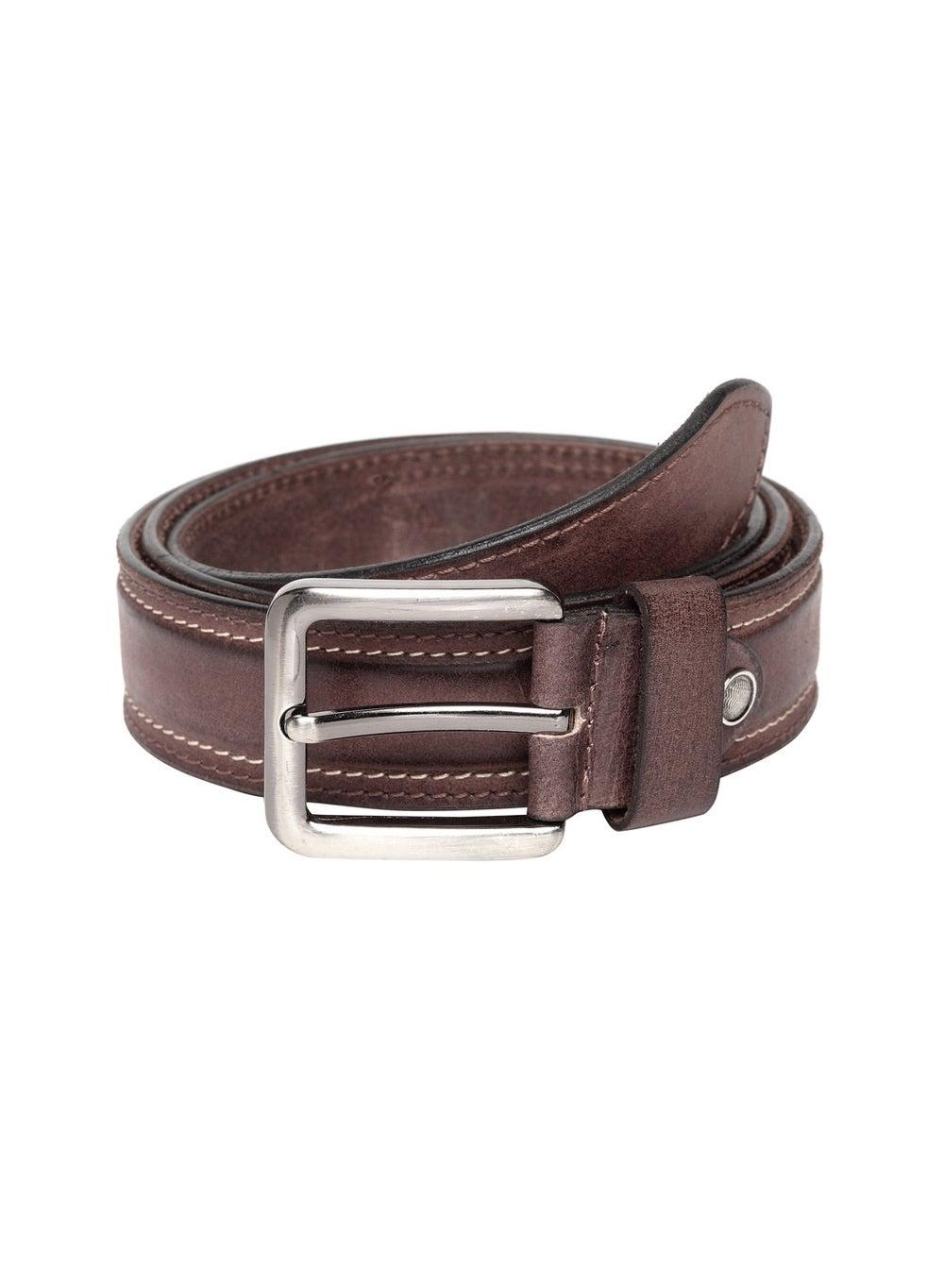 TEAKWOOD Brown Genuine Leather Men's Casual Belt - Image 1