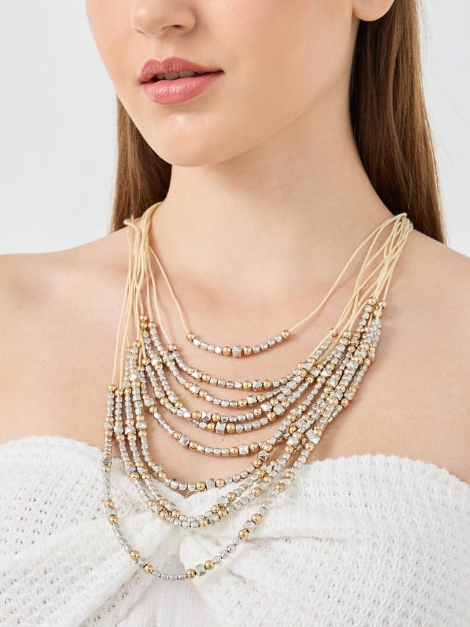 Elegant Styli Beaded Layered Necklace for Women - Image 1