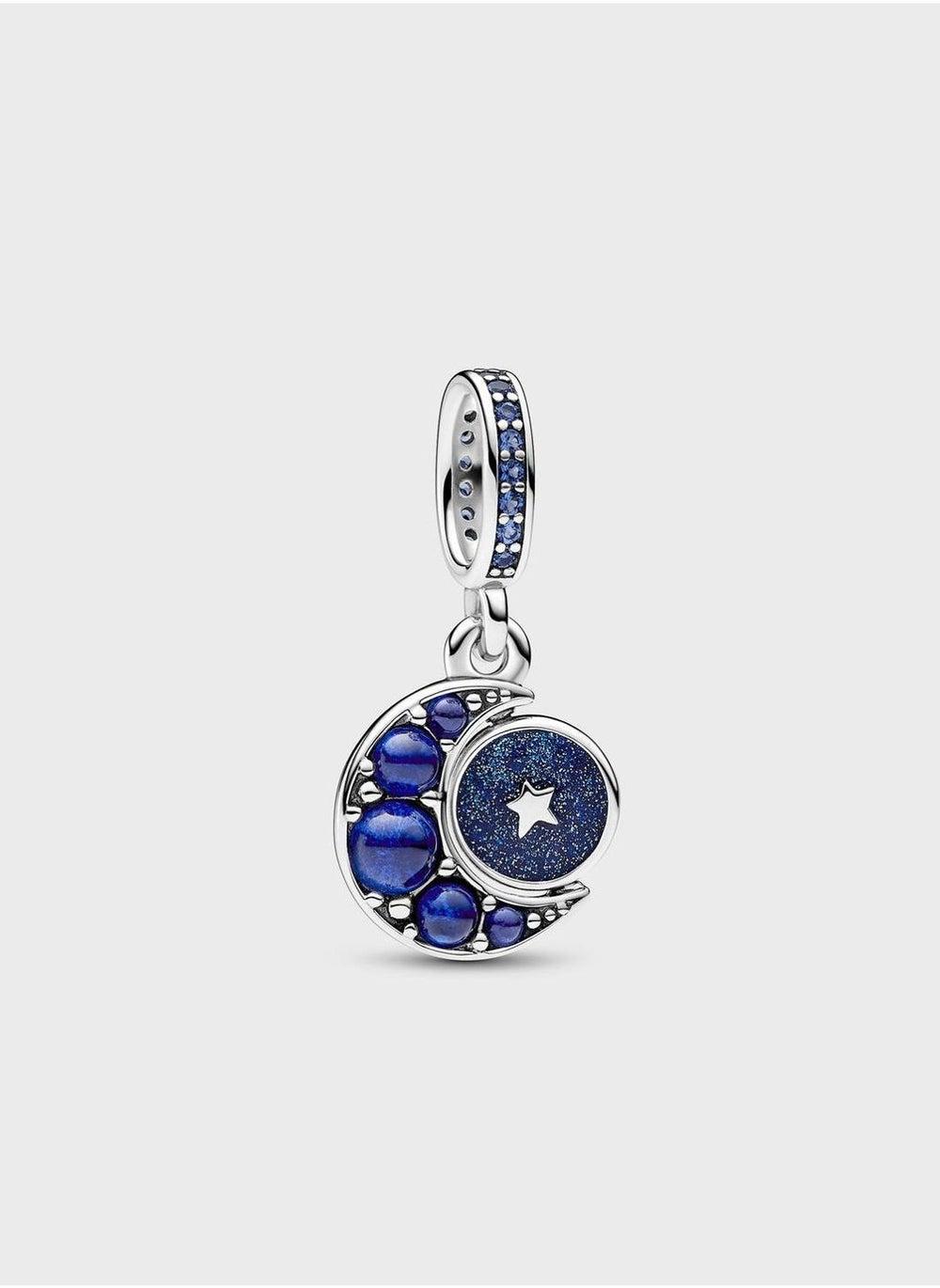 PANDORA Sparkling Moon Spinning Dangle Charm – Enchanted Dreams - Image 1