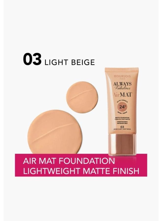 Always Fabulous Air Mat Foundation - 003 - Light Beige, 30ml - Image 1