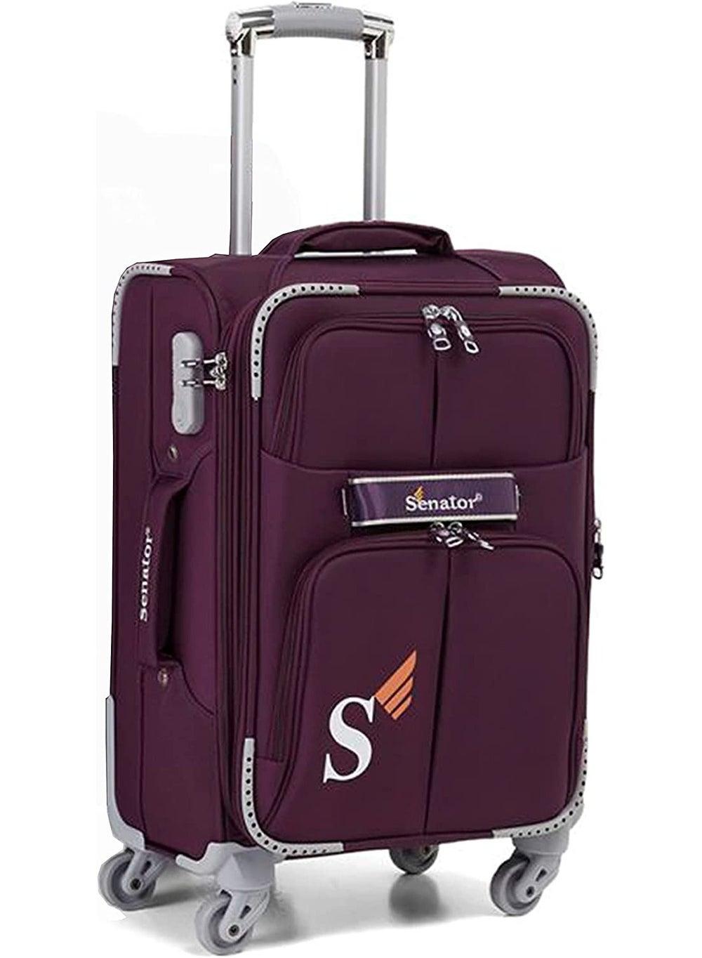 SENATOR LL003 Purple Soft Shell Lightweight Expandable Trolley - Image 1