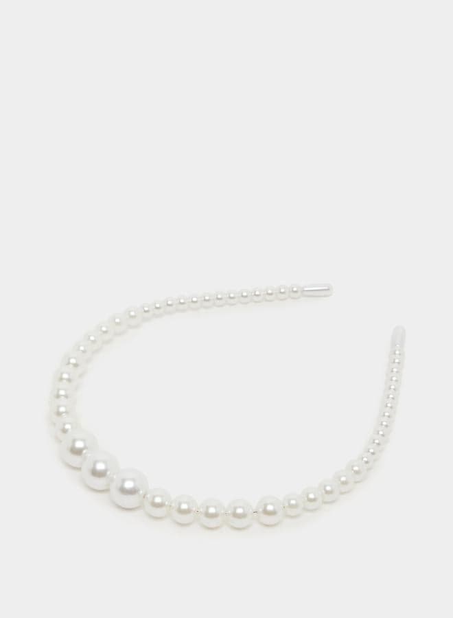 Styli Faux Pearl Elegance Headband for Women - Image 1