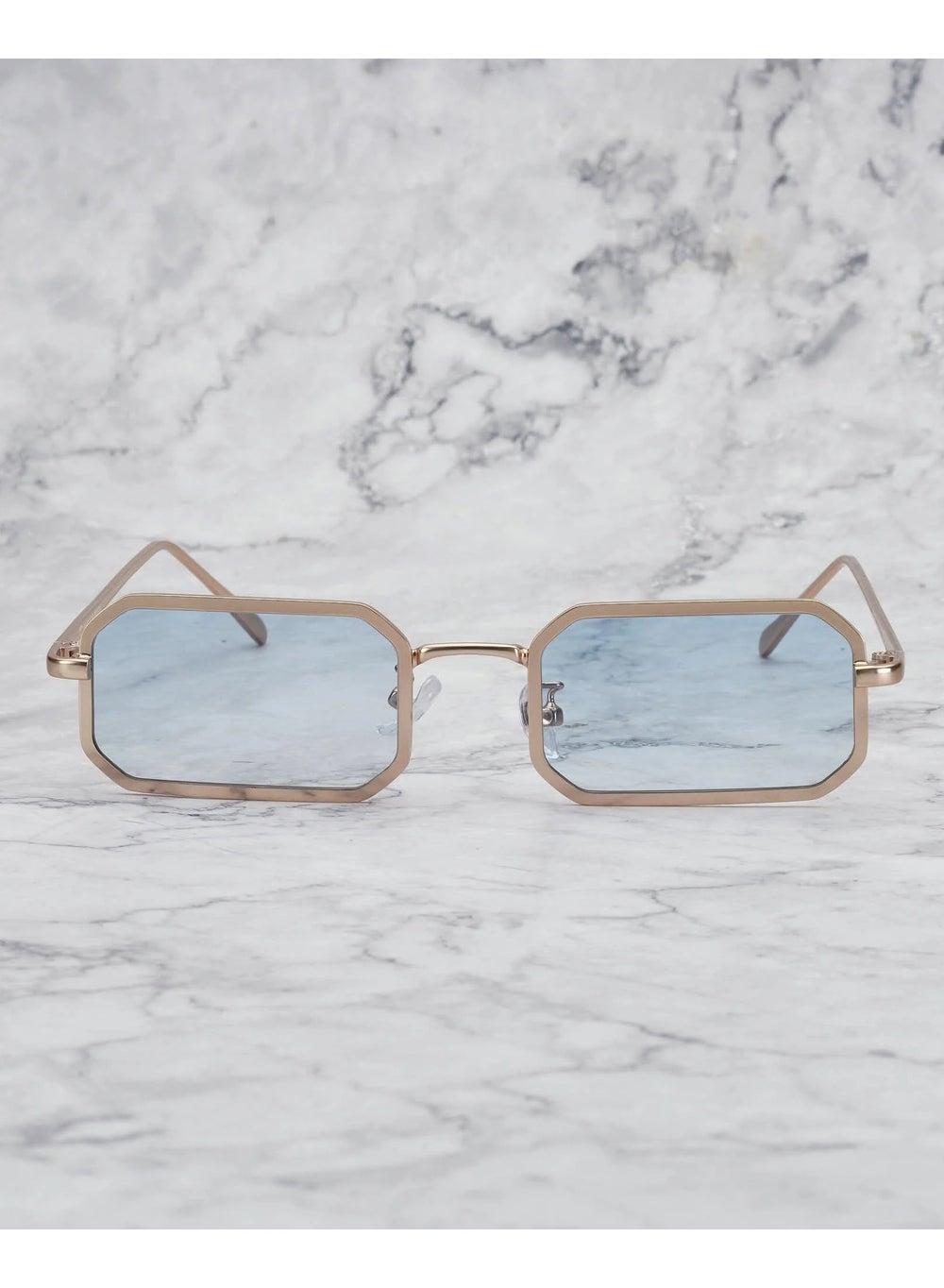 Explicit Poets Murphy Gold - Gradient Blue Designer Sunglasses 47EP3 - Image 1