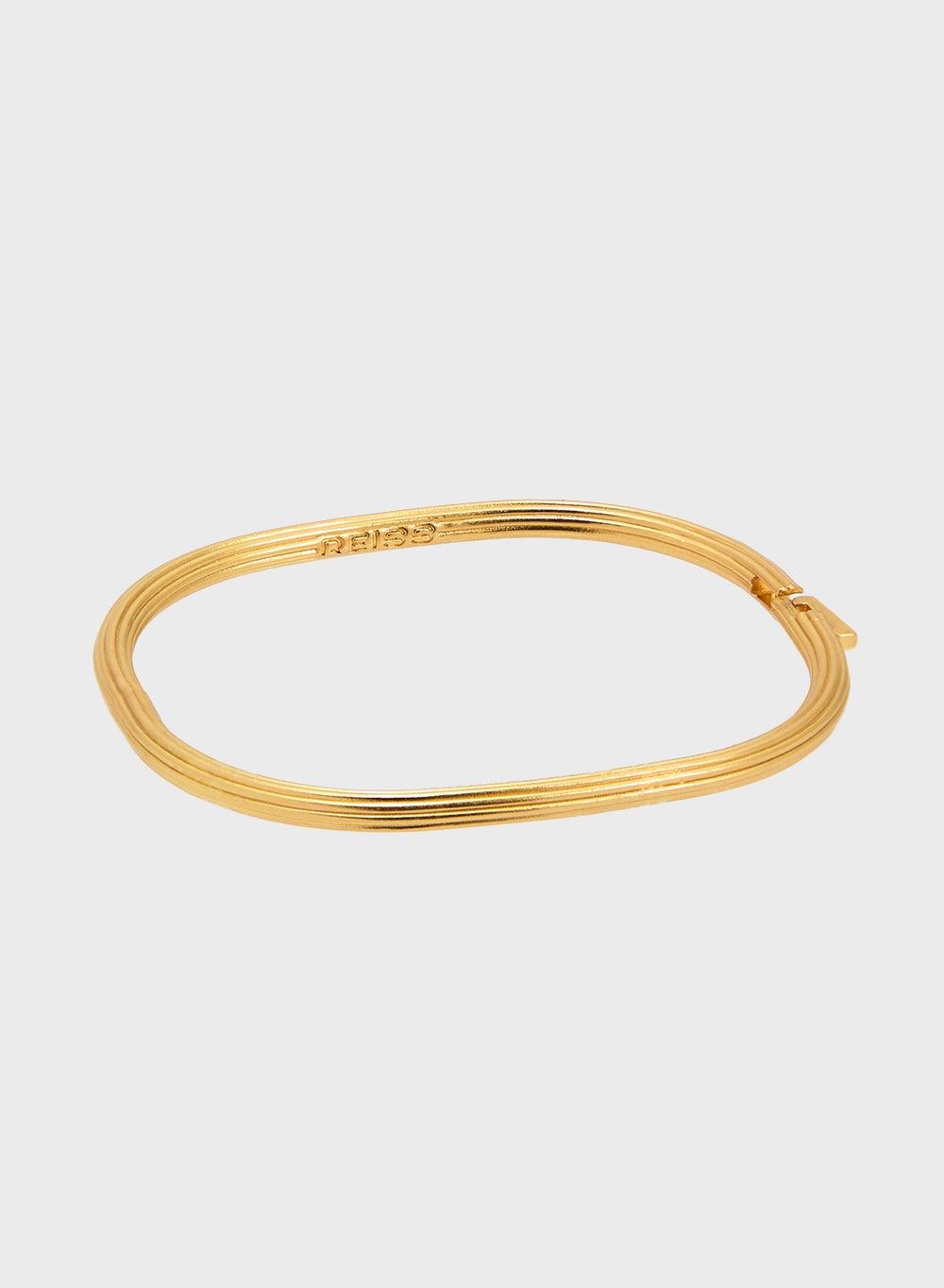 REISS Claudia: Gold-Tone Minimalist Elegance Cuff - Image 1