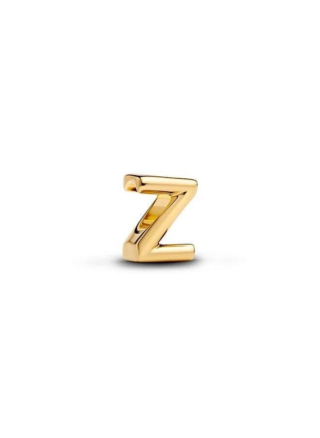 PANDORA 14k Gold-Plated Letter Z Charm - Personal Elegance - Image 1
