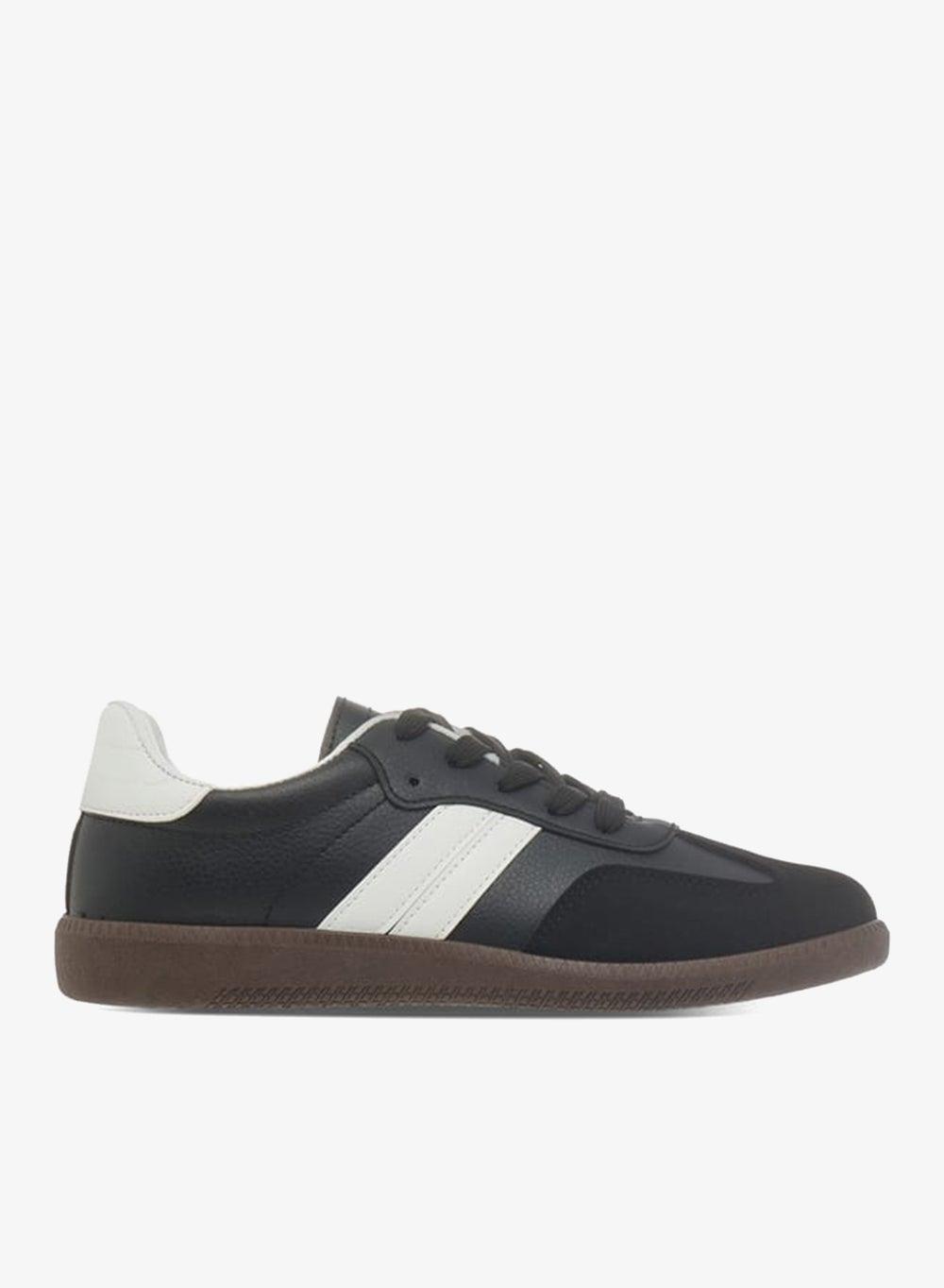 Cl W001Black Panelled Low Ankle Sneakers for Women - Image 1