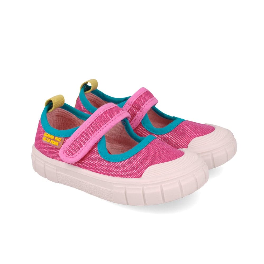 Agatha Girls Mary Jane Casual Sandals in Shimmery Pink - Image 1