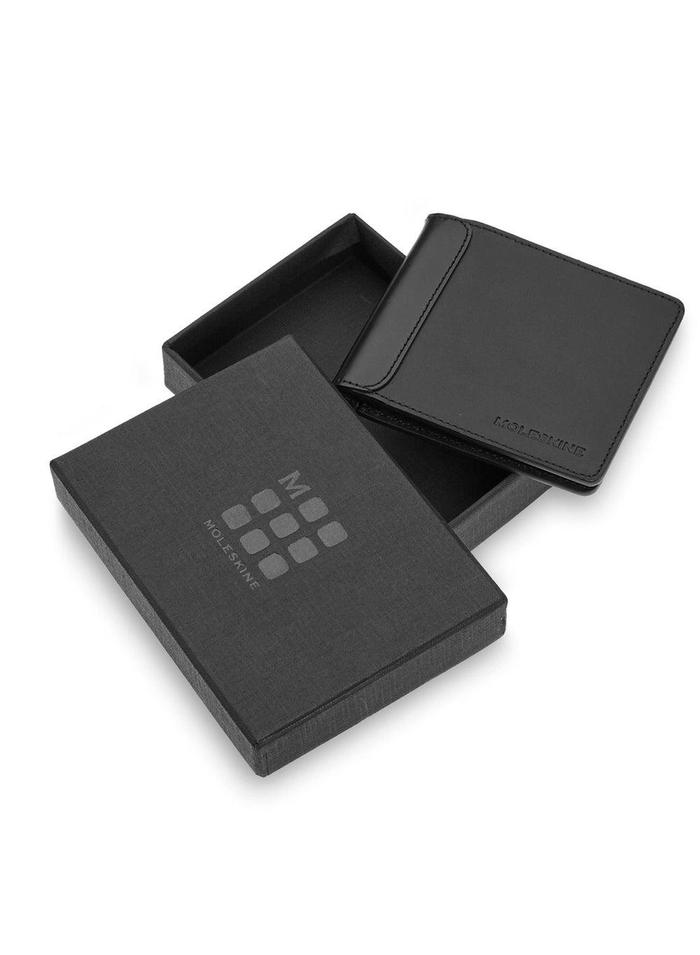 MOLESKINE Classic Leather Clip Wallet - Sleek Black - Image 1