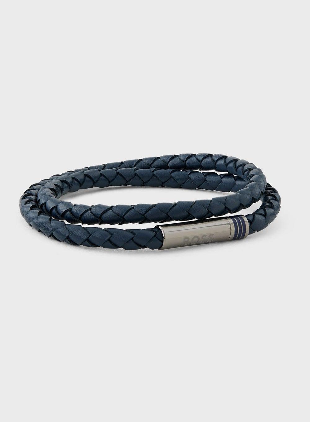 Hugo Boss Ares Men's Luxury Leather Bracelet - Image 1