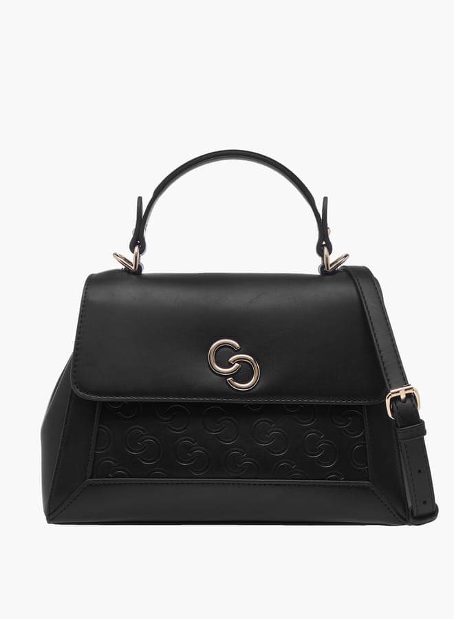Celeste Embossed Monogram Satchel - Elegance on the Go - Image 1