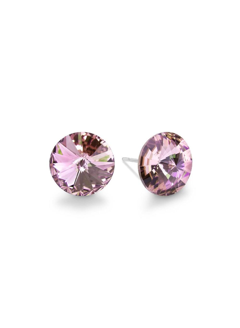Seona ELLA Light Amethyst Earrings – Timeless Crystal Elegance - Image 1