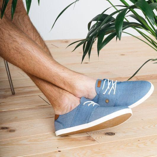 Cypress Light Blue Cotton Trainers: Timeless Casual Elegance - Image 1