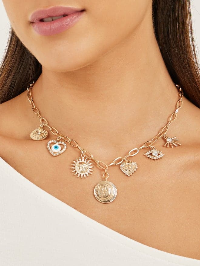Styli Multi Charm Link Chain Necklace - Elegance Unleashed - Image 1