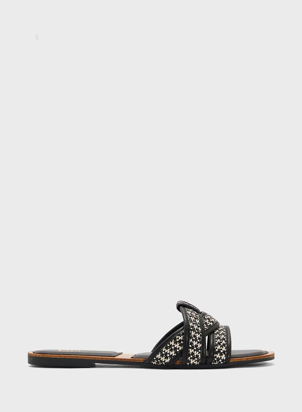 Elegant Black Flat Sandals X2503 105 for Women - Image 1