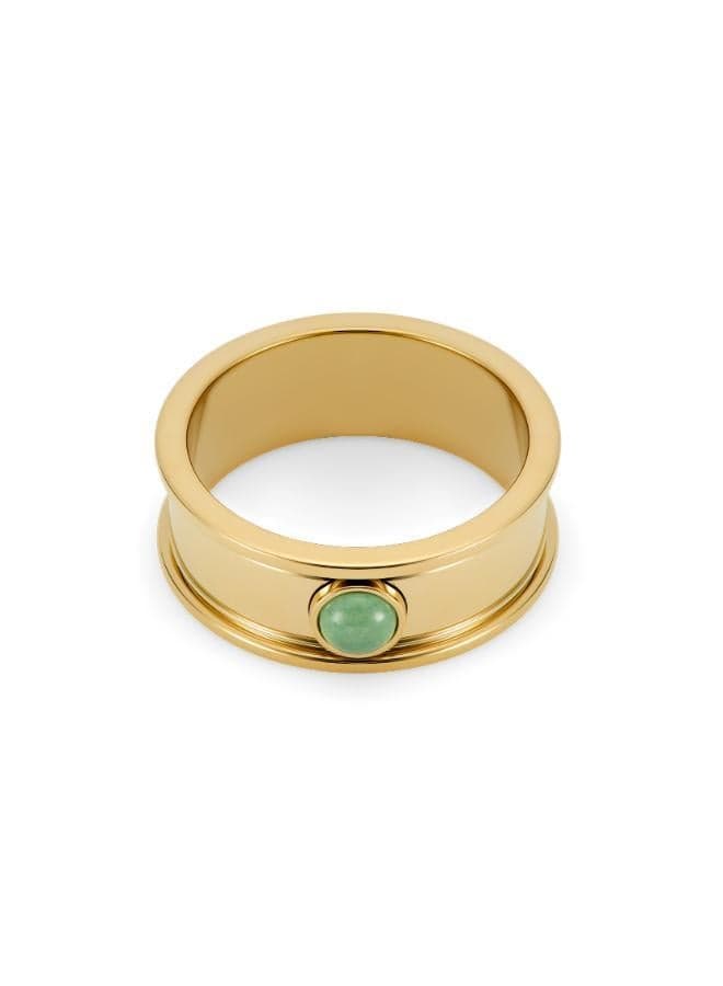 OLIVIA BURTON Modern Classics Aventurine Gemstone Ring - Image 1