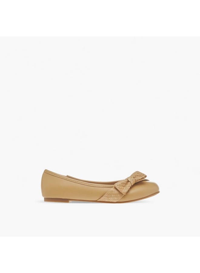 Bs106S 240105 Elegant Girls' Yellow Ballerina Slippers - Image 1