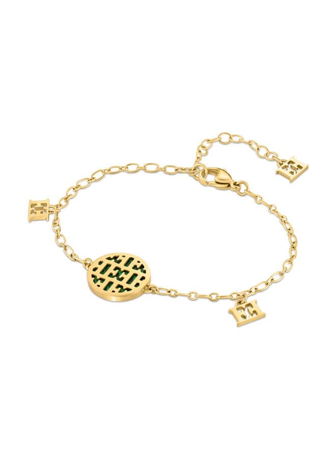 ESCADA Linda Malachite Charm Bracelet with Signature Elegance - Image 1