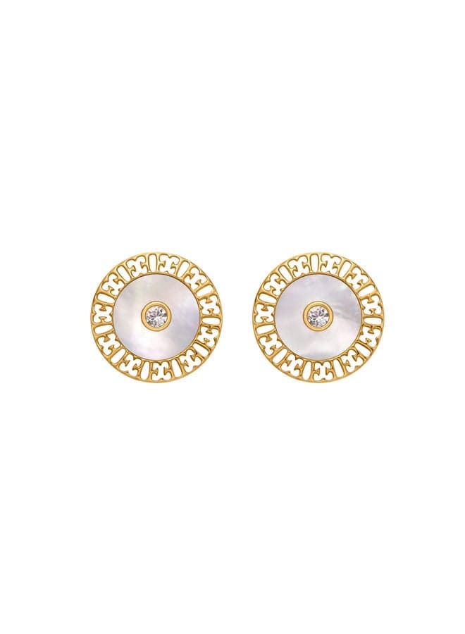 ESCADA Naomi Mother-of-Pearl Earrings with Crystal Accents - Image 1