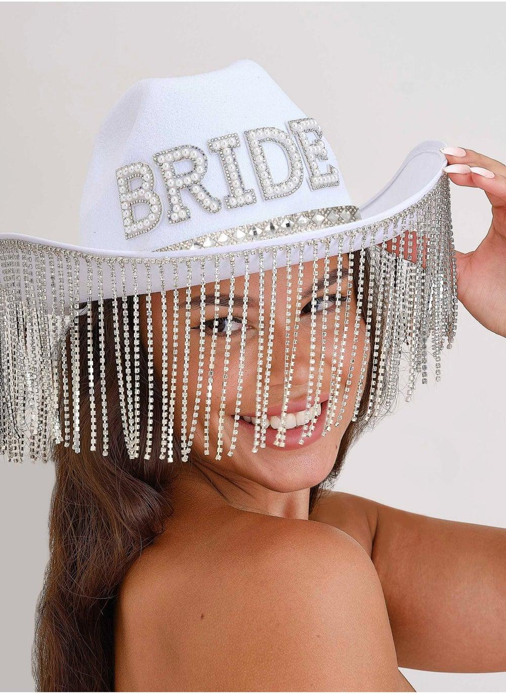 Ginger Ray Bride's Sparkling Hen Party Cowboy Hat - Image 1
