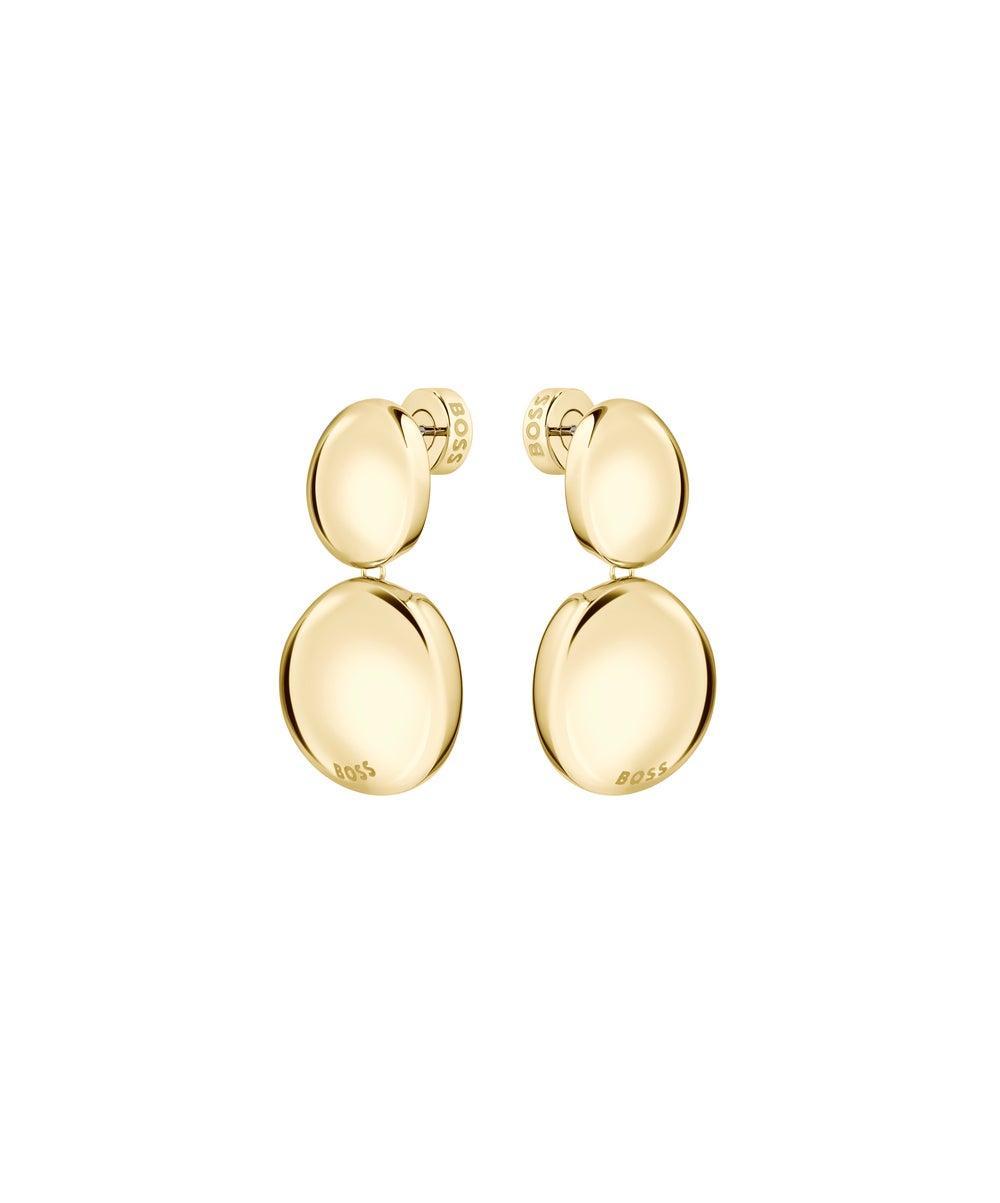 BOSS Gold-Tone Nugget Drop Earrings for Women - Image 1