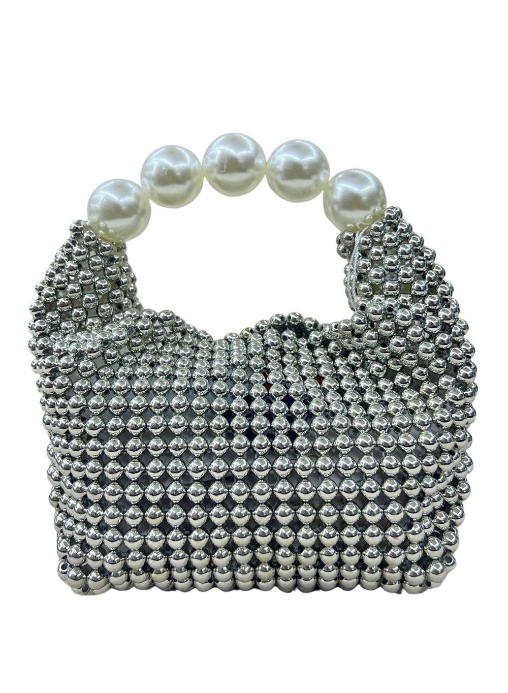 Harsha's Glam Pearl-Embellished Clutch for Elegant Evenings - Image 1